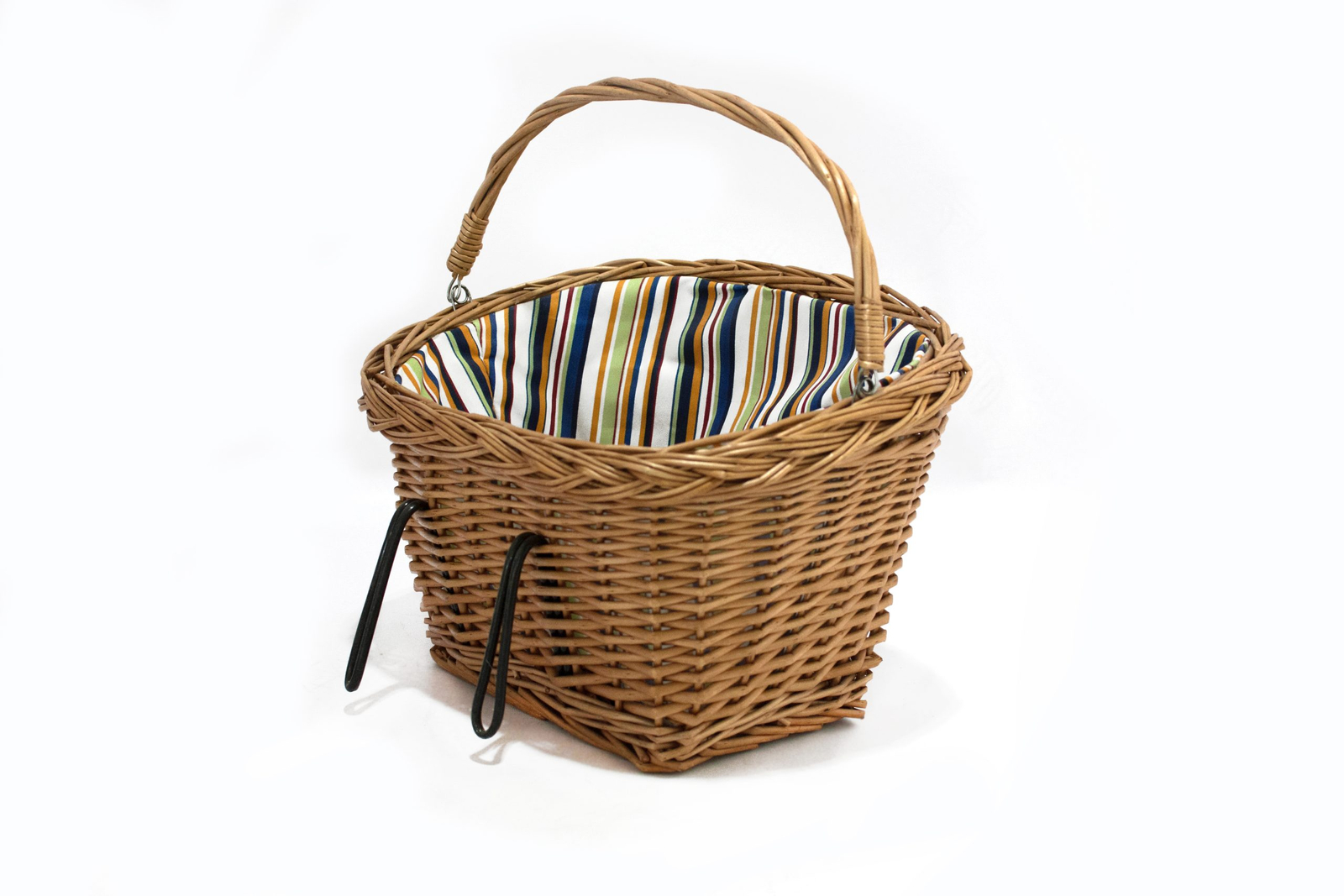 Canasto de mimbre desmontable con manija y forrado - Imagen 2