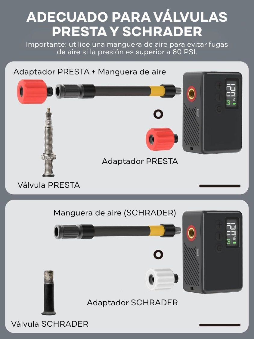 Inflador de mano electrico medidor SLP - Imagen 8