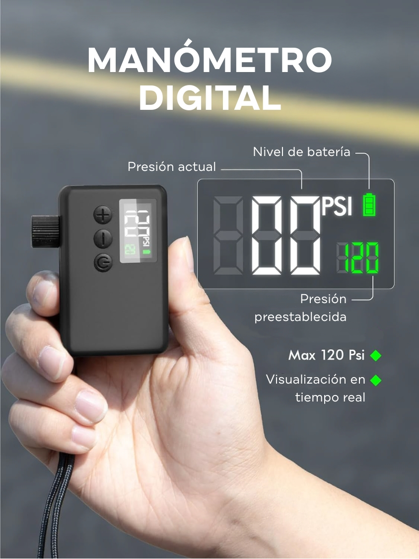 Inflador de mano electrico medidor SLP - Imagen 9