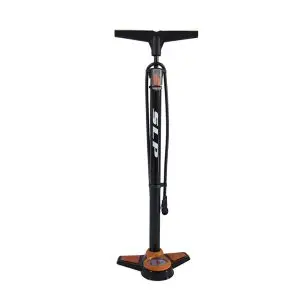 Inflador de pie doble valvula con medidor SLP