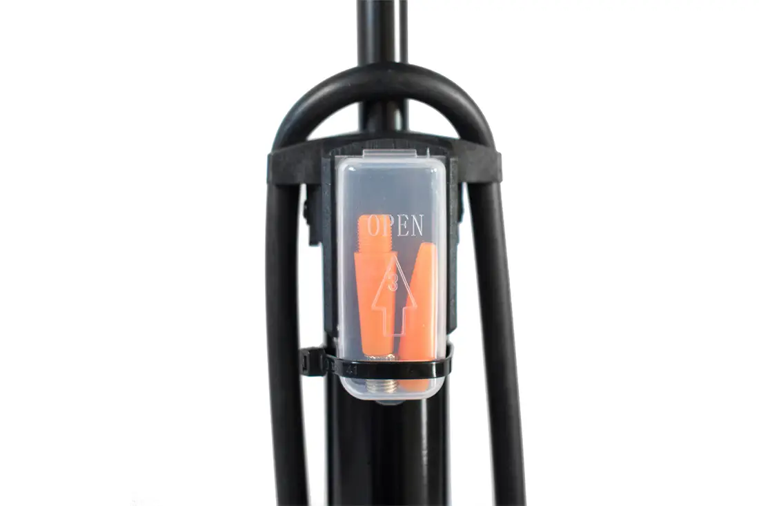 Inflador de pie doble valvula con medidor SLP - Imagen 3